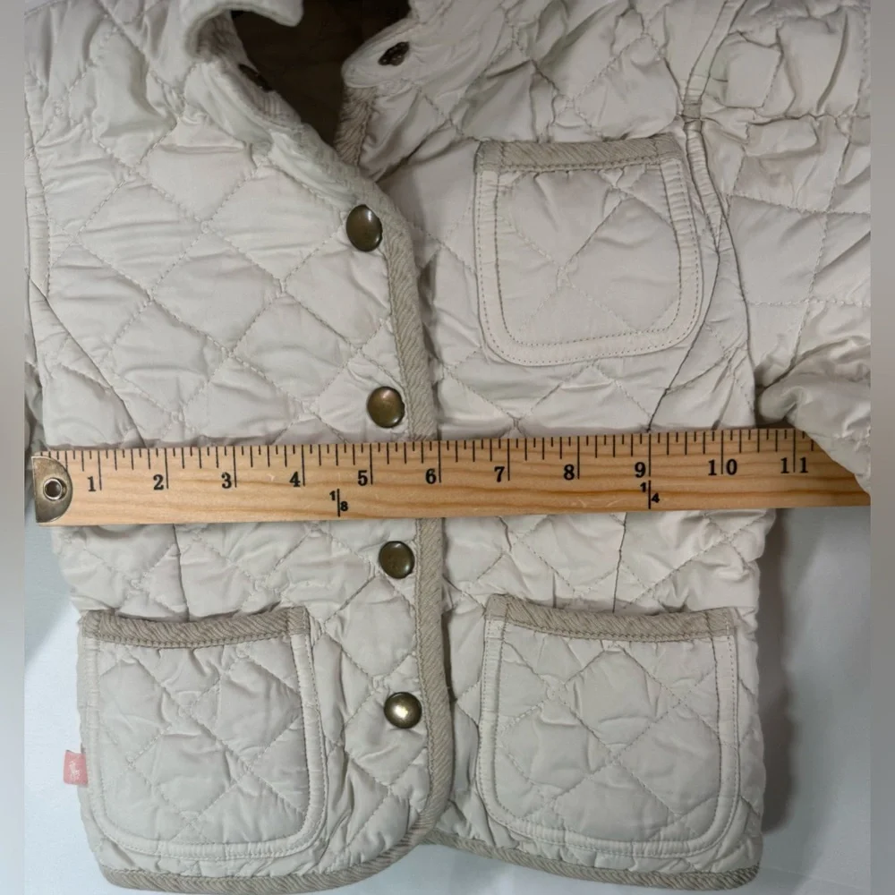 Girl’s Ralph Lauren Polo Tan Khaki Quilted And Corduroy Barn Jacket Size 4t